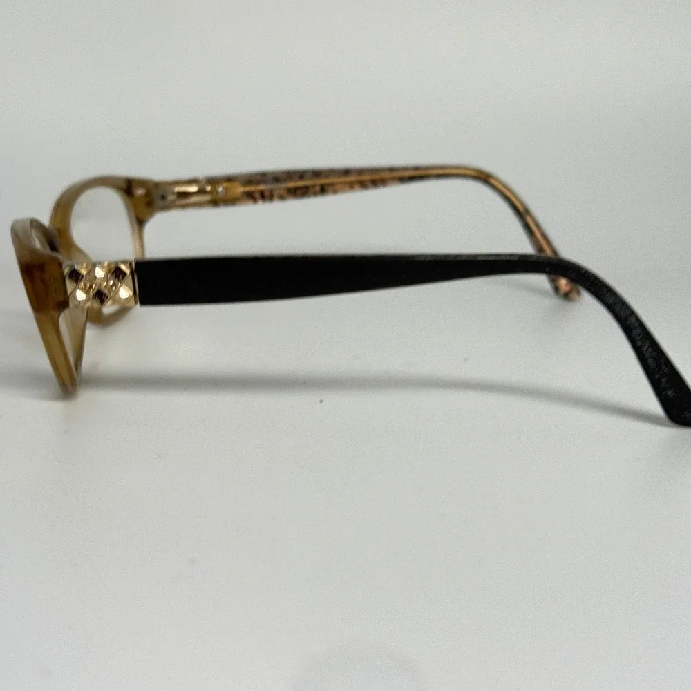 Bebe Brown‎ Tortoise Shell Eyeglasses Frames Women Rhinestone Accents 135 11/14